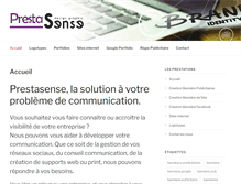 Tablet Screenshot of prestasense.com